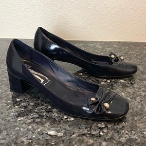 Belle by Sigerson Morrison navy patent heels